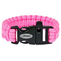 Pink Paracord Bracelet w/ Whistle